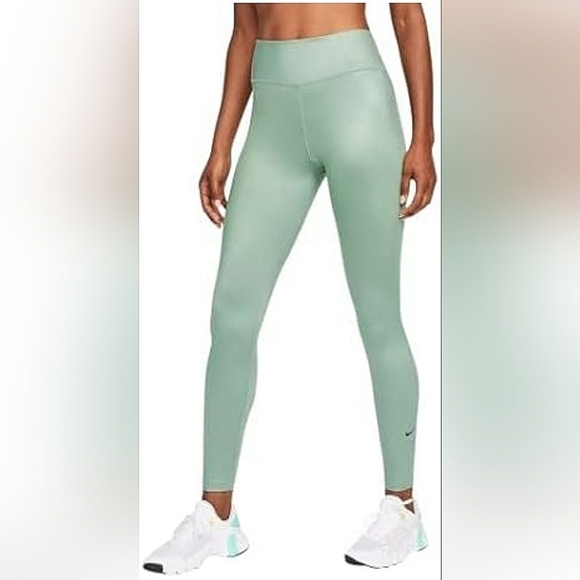 Nike Women’s Dri-FIT One Mid-Rise Shine Training  Leggings Size XXL - Picture 1 of 10